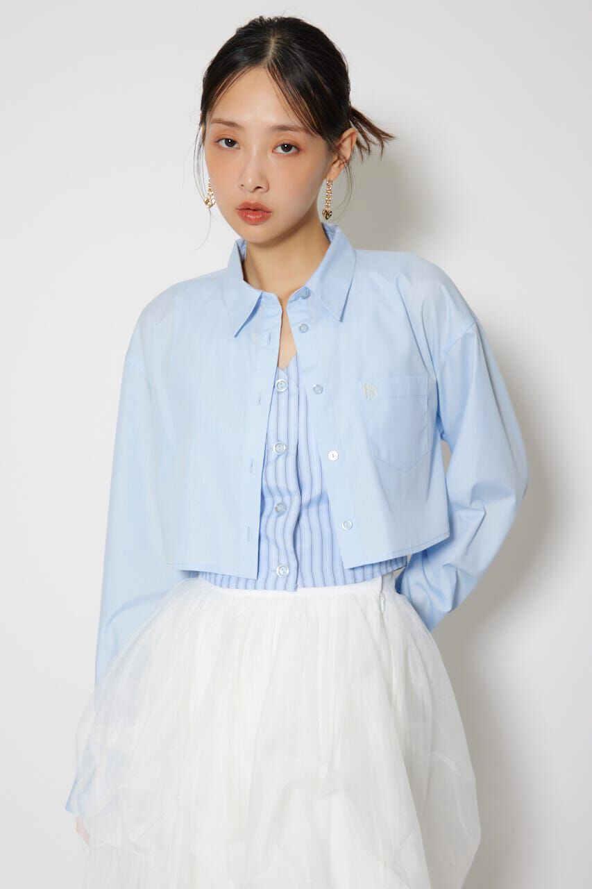 rienda「バックリボンレイヤードシャツ」|シャツ・ブラウス|BLU