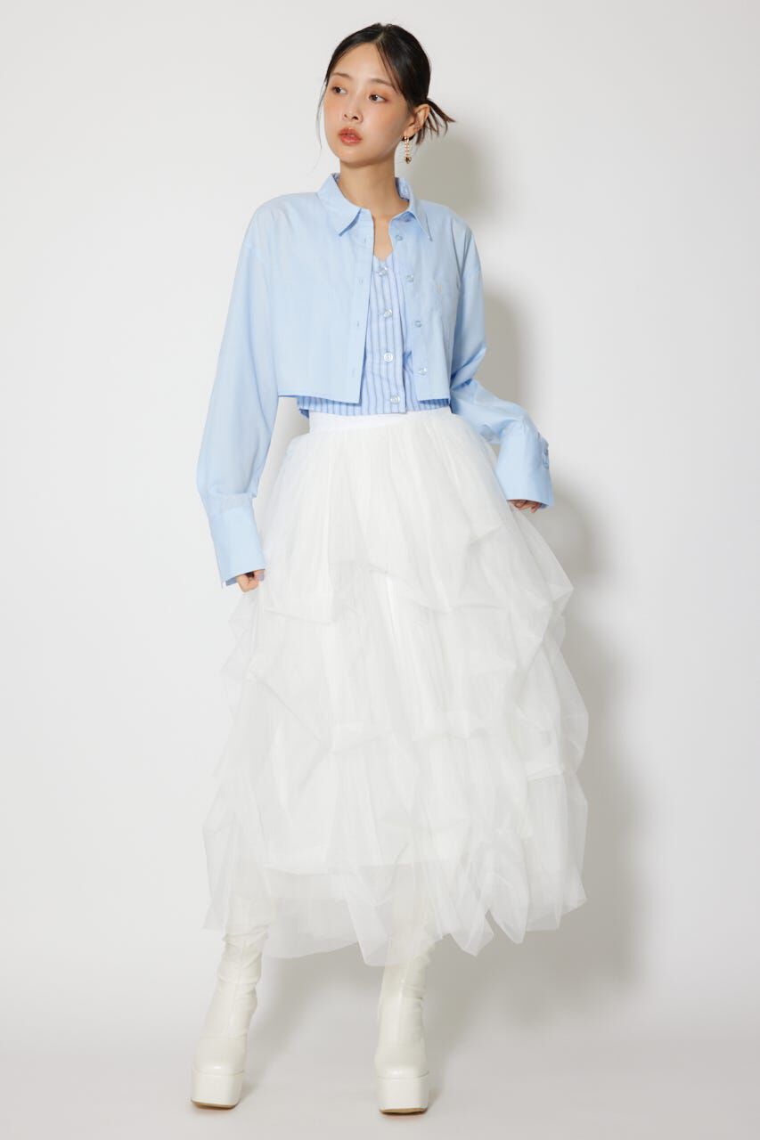 rienda「バックリボンレイヤードシャツ」|シャツ・ブラウス|