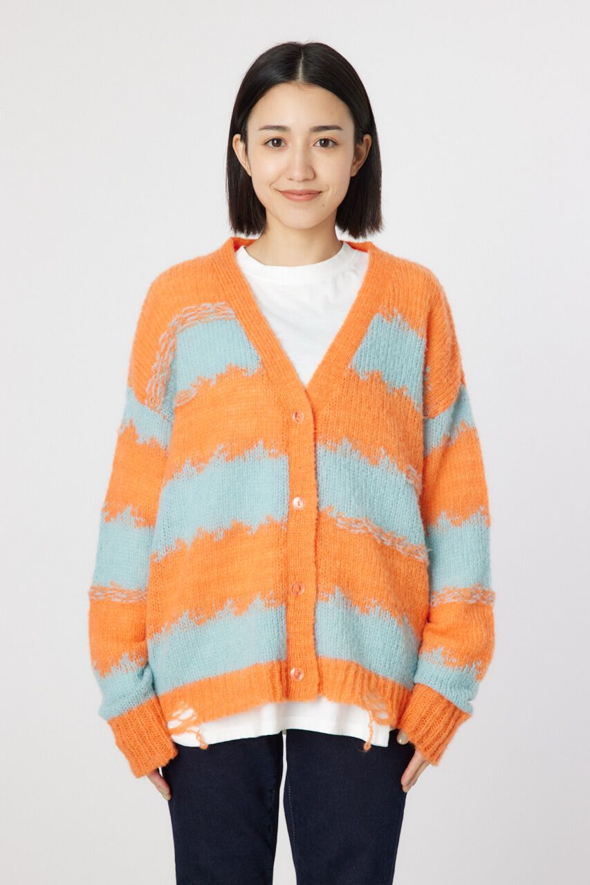 RODEO CROWNS「Grunge Border Knit カーディガン」|ニット・セーター|