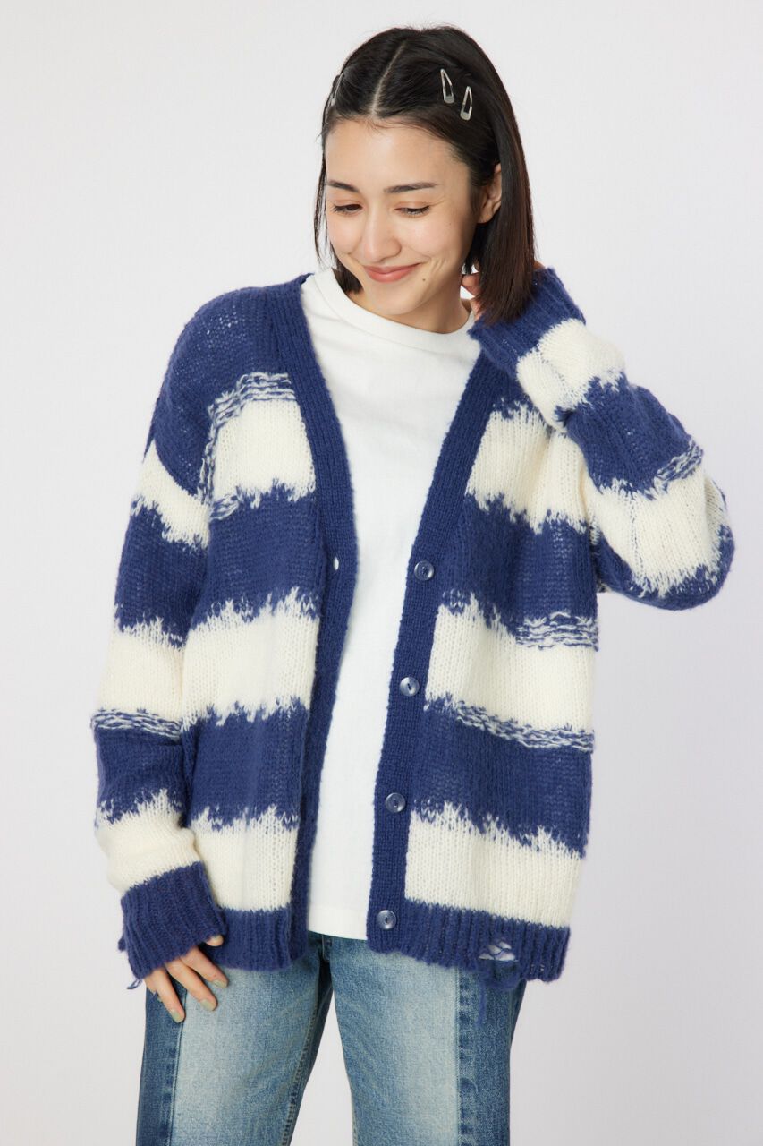 RODEO CROWNS「Grunge Border Knit カーディガン」|ニット・セーター|
