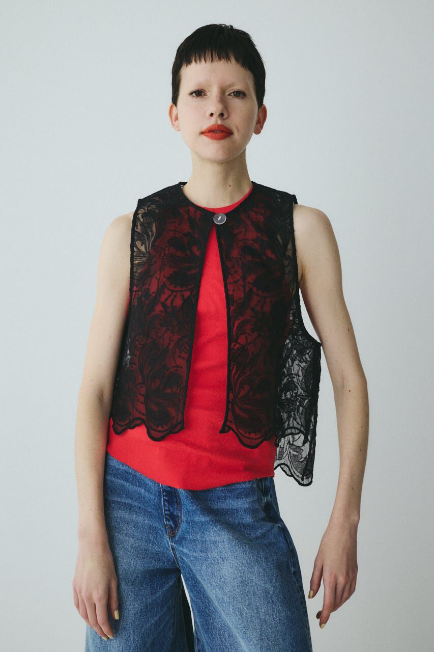 HeRIN.CYE「［予約］Lace vest」|ダウンベスト・ベスト|