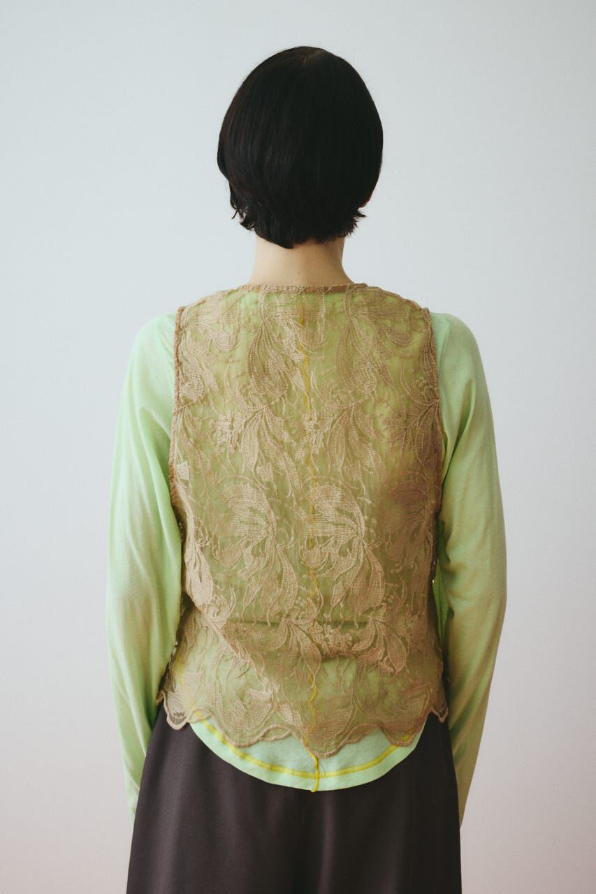HeRIN.CYE「［予約］Lace vest」|ダウンベスト・ベスト|