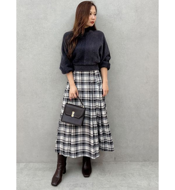 MERCURYDUO「オリジナルチェックコルセットフレアスカート」|スカート|