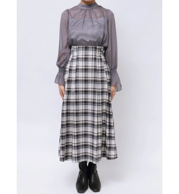 MERCURYDUO「オリジナルチェックコルセットフレアスカート」|スカート|