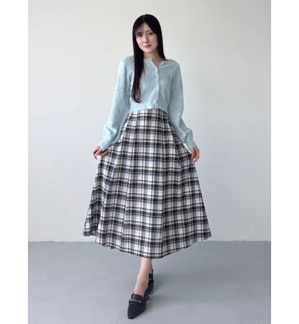 MERCURYDUO「オリジナルチェックコルセットフレアスカート」|スカート|
