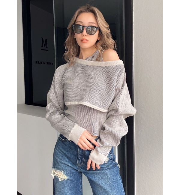 GYDA「MANY WAYニットSETトップス」|ニット・セーター|ライトミックス