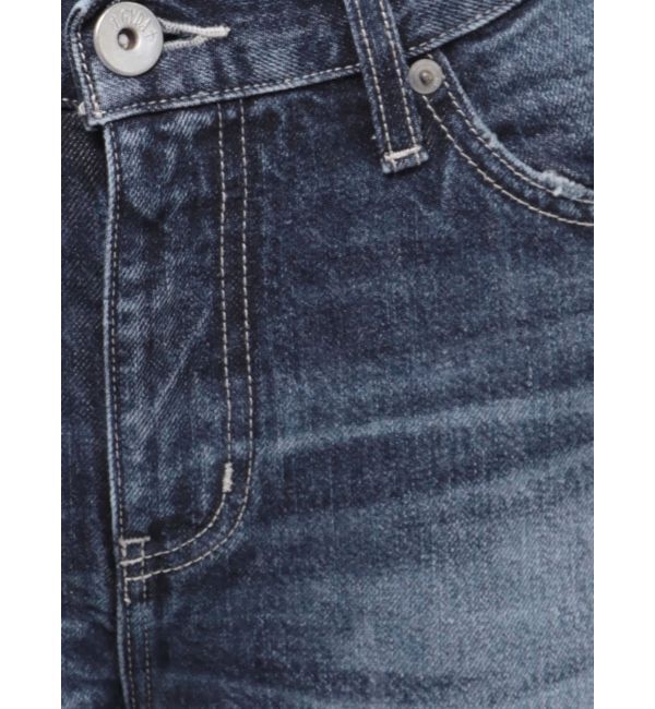 GYDA「ミドルウエストSIDE RIPPEDフレアデニムパンツ」|デニム|