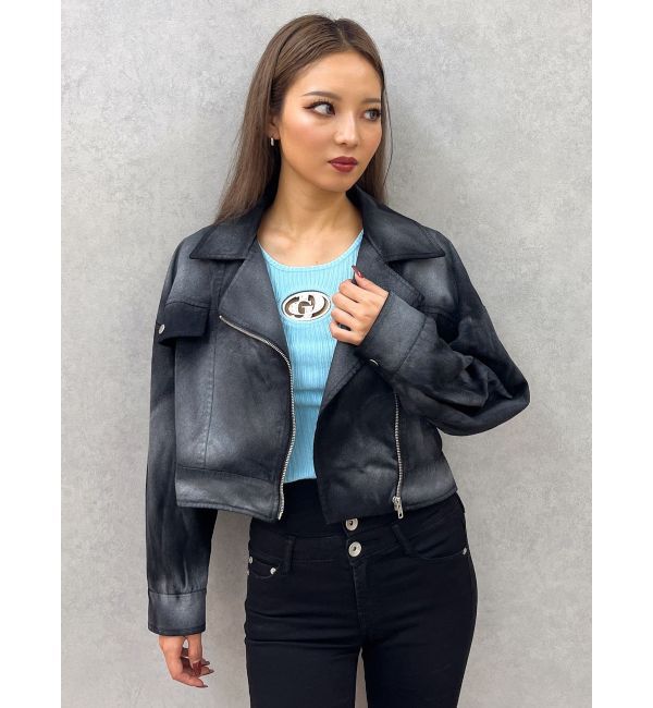 GYDA「Paintショートライダースジャケット」|その他|