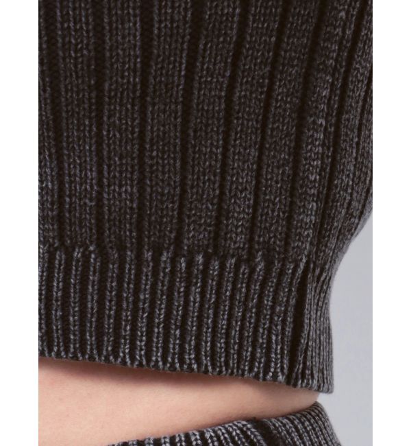 GYDA「ハーフZIPノースリブリーチポロニットトップス」|ニット・セーター|