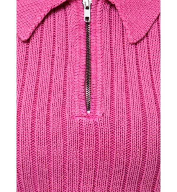 GYDA「ハーフZIPノースリブリーチポロニットトップス」|ニット・セーター|