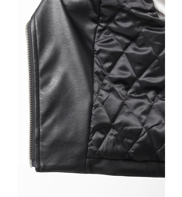 GYDA「bijou フェイクレザーライダースジャケット」|ライダースジャケット|