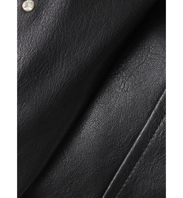 GYDA「bijou フェイクレザーライダースジャケット」|ライダースジャケット|