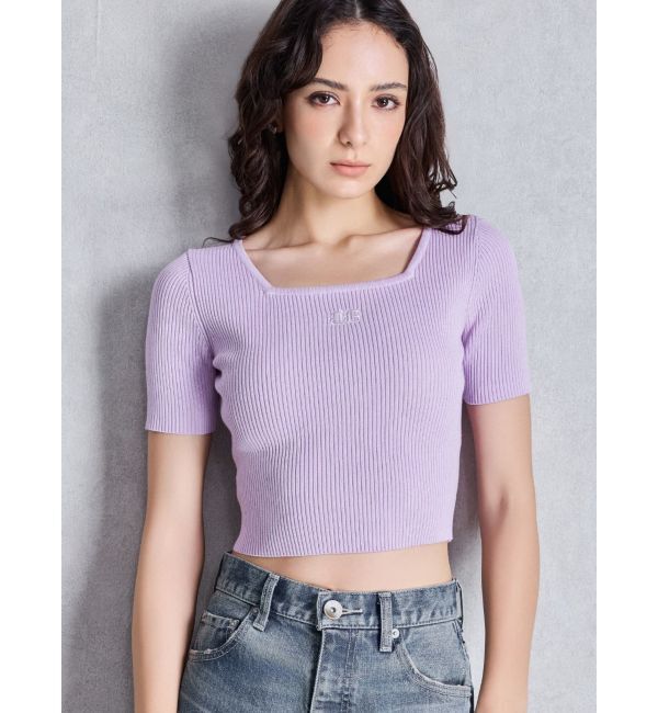 GYDA「SymmetryGYDA ハーフスリーブニットトップス」|ニット・セーター|