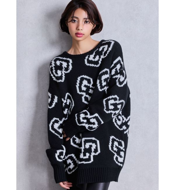 GYDA「GG FRAMEニットトップス」|ニット・セーター|