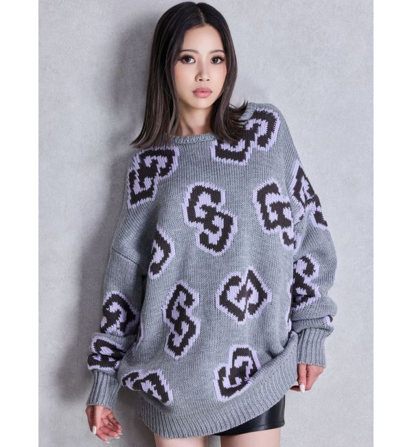 GYDA「GG FRAMEニットトップス」|ニット・セーター|