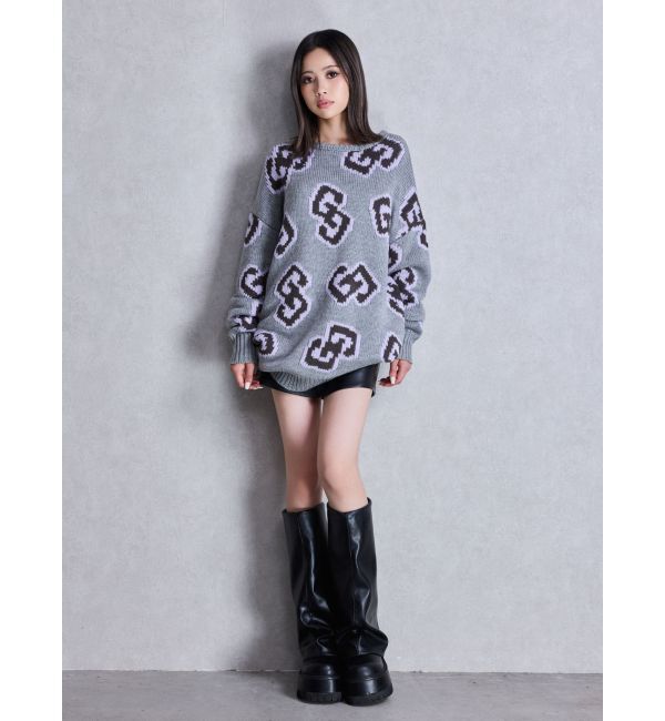 GYDA「GG FRAMEニットトップス」|ニット・セーター|