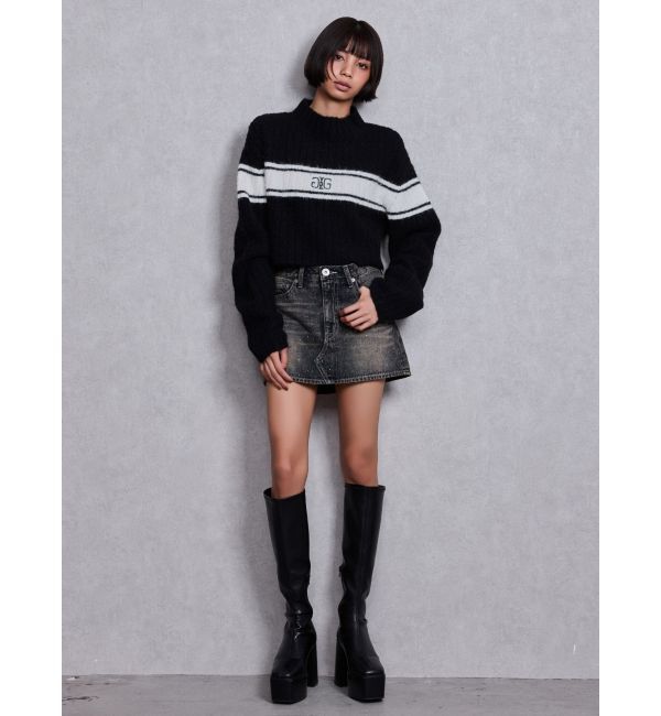GYDA「SymmetryGYDAリブニットトップス」|ニット・セーター|