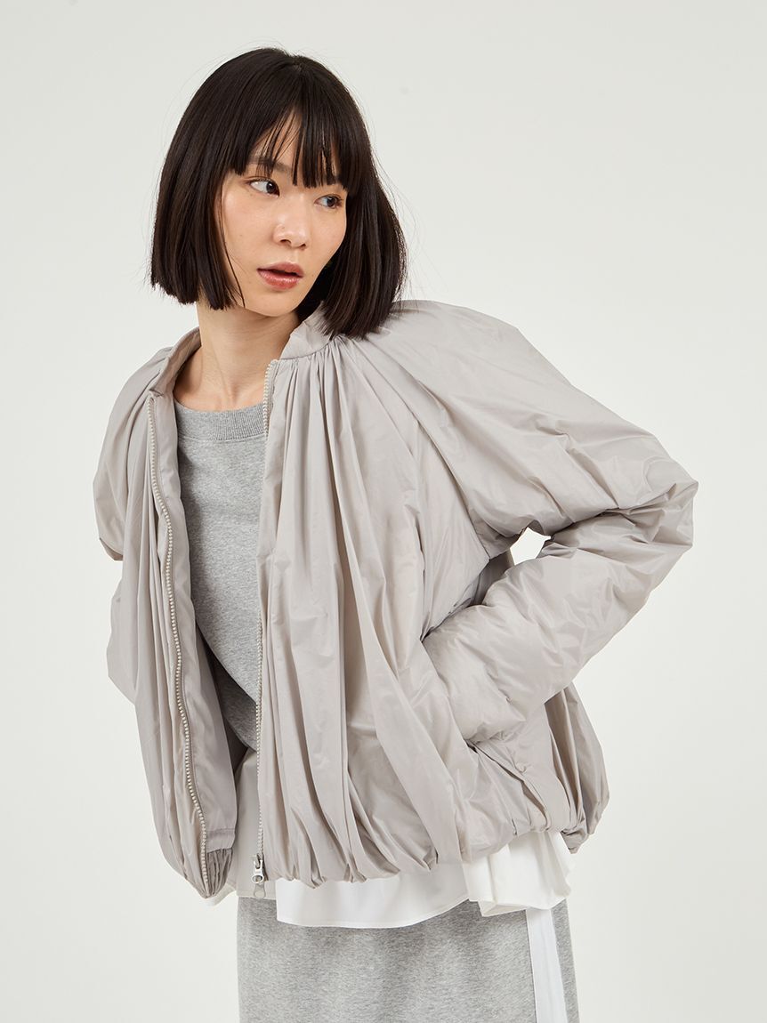 emmi atelier「Re.WAR（TM）シアーギャザー中わたブルゾン」|ブルゾン・スタジャン|GRY