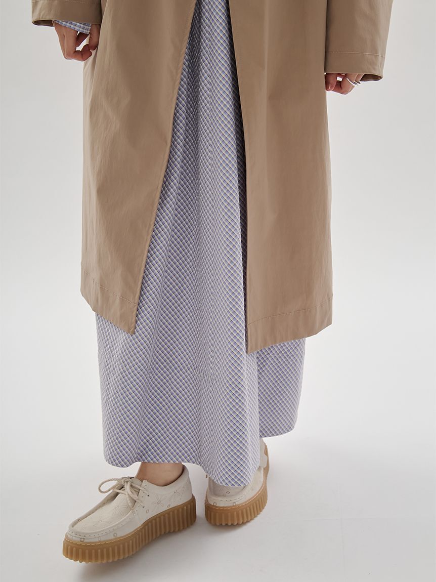 emmi atelier「ボリュームスリーブロングコート/撥水」|トレンチコート|