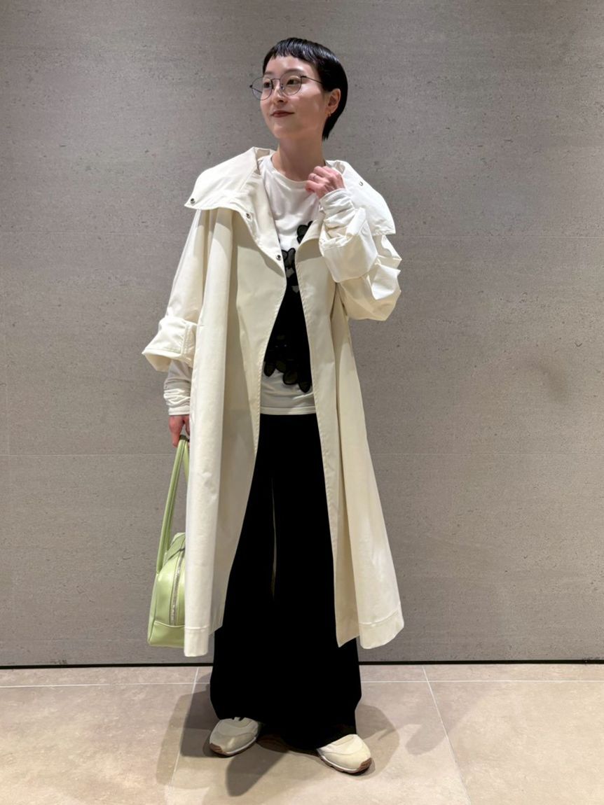 emmi atelier「ボリュームスリーブロングコート/撥水」|トレンチコート|