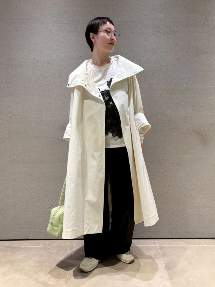 emmi atelier「ボリュームスリーブロングコート/撥水」|トレンチコート|