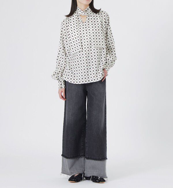  「ジオメトリックリボンブラウス」|シャツ・ブラウス|