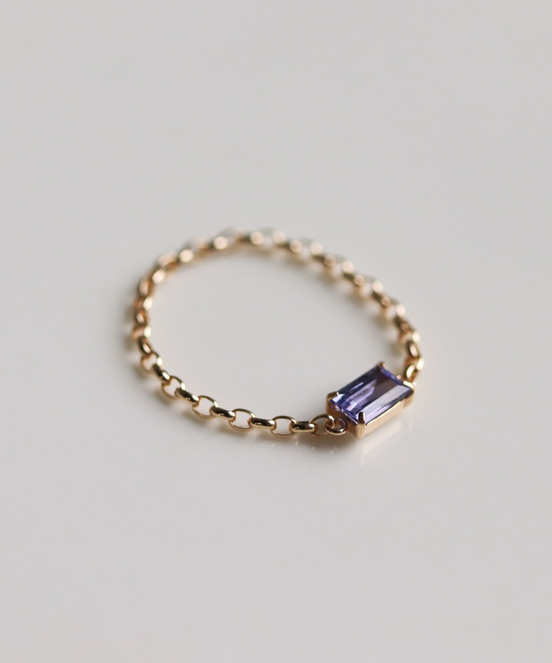  「タンザナイト  チェーンリング | K10YG〈Web限定〉」|リング|