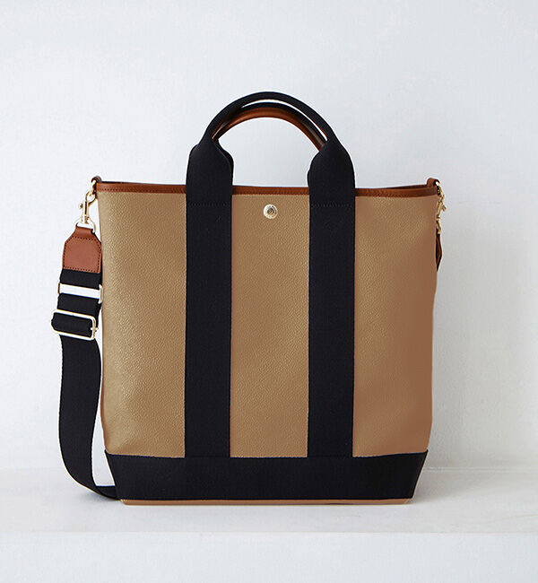 TOPKAPI BREATH「スコッチグレイン ネオレザー 縦型 A4 トート バッグ ショルダー付き L」|ショルダー・メッセンジャー|