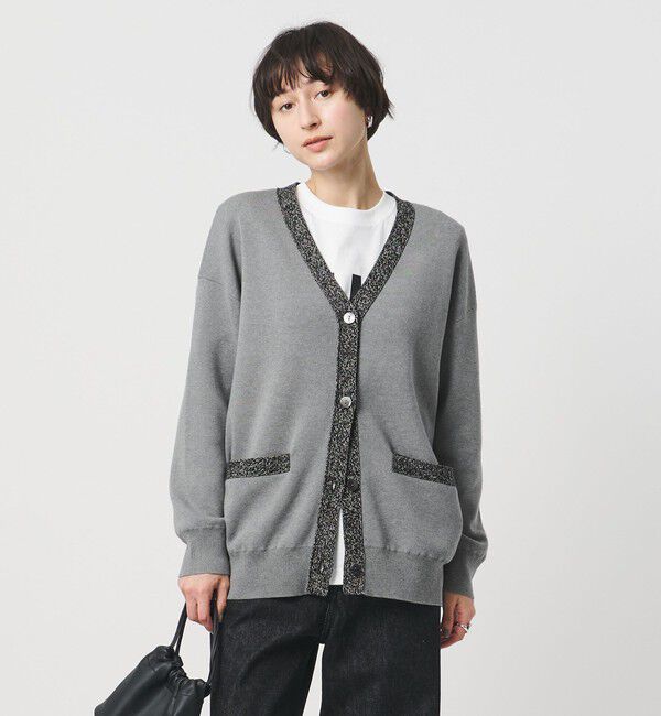 UNITED ARROWS「コンフォート スマート Vネックカーディガン ‐ウォッシャブル‐」|カーディガン|MD.GRAY