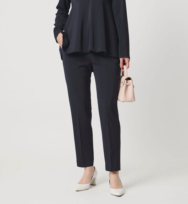 UNITED ARROWS「FEEL CLEAN スリム パンツ ‐防しわ ストレッチ UVカット‐」|スラックス|NAVY