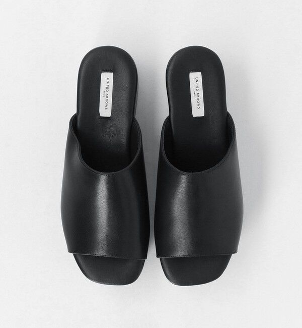 UNITED ARROWS「レザー プラットフォーム ミュール/サンダル」|サンダル|