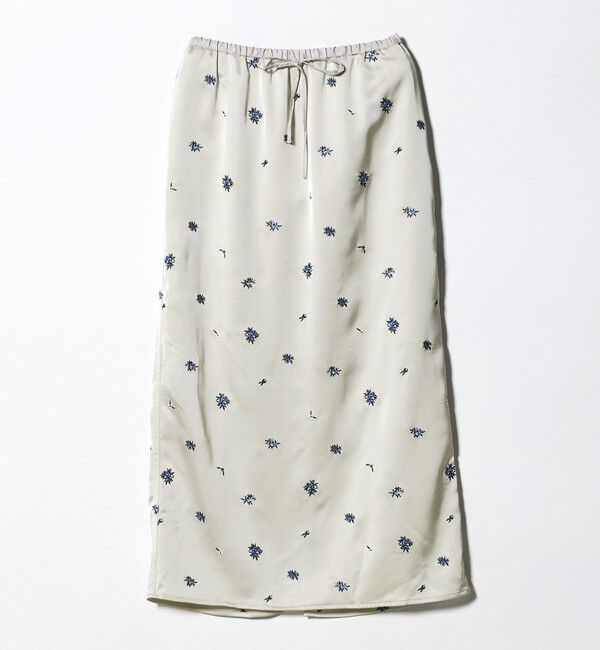 BEAUTY&YOUTH UNITED ARROWS「フラワー エンブロイダリー ドローストリング スカート ウォッシャブル」|スカート|LT.GRAY