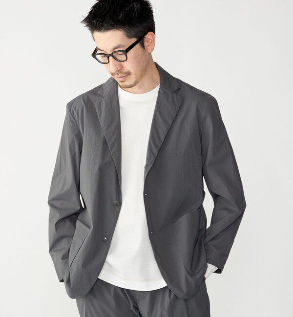 SHIPS「SHIPS: 〈セットアップ対応・手洗い可能・撥水加工〉ライト ナイロン テーラードジャケット」|テーラードジャケット|