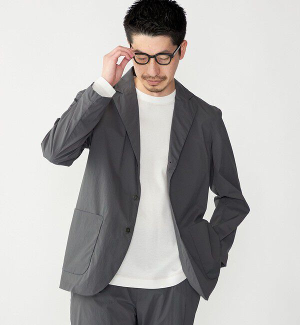 SHIPS「SHIPS: 〈セットアップ対応・手洗い可能・撥水加工〉ライト ナイロン テーラードジャケット」|テーラードジャケット|