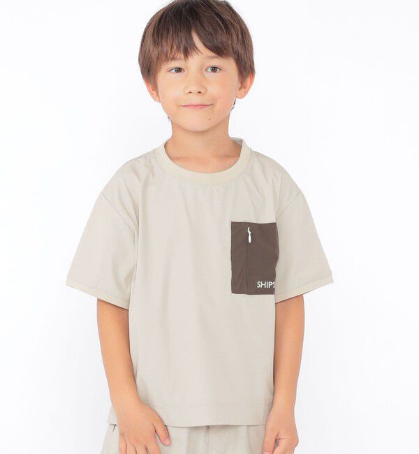 SHIPS KIDS「SHIPS KIDS:100～130cm / 〈UVカット〉ドライ ポケット TEE」|Tシャツ・カットソー|