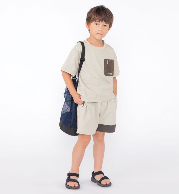SHIPS KIDS「SHIPS KIDS:100～130cm / 〈UVカット〉ドライ ポケット TEE」|Tシャツ・カットソー|