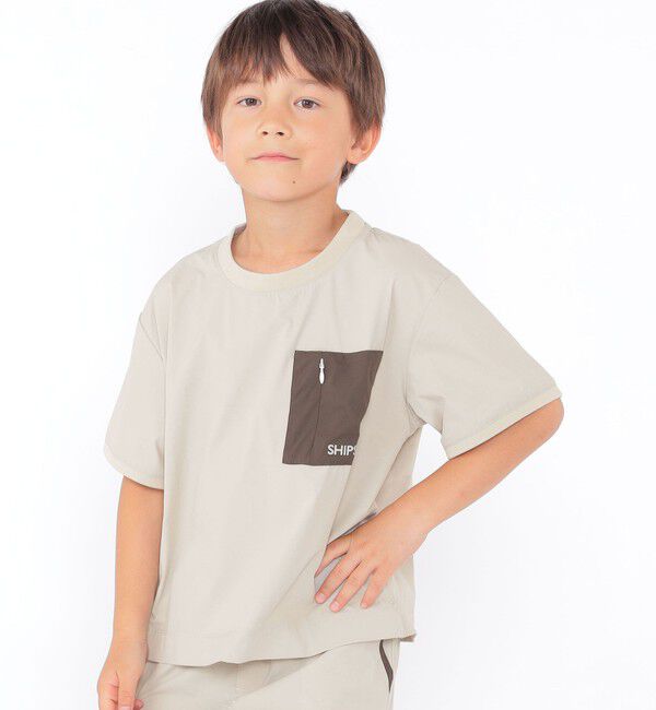 SHIPS KIDS「SHIPS KIDS:100～130cm / 〈UVカット〉ドライ ポケット TEE」|Tシャツ・カットソー|
