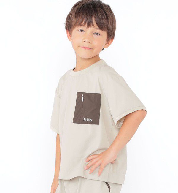 SHIPS KIDS「SHIPS KIDS:100～130cm / 〈UVカット〉ドライ ポケット TEE」|Tシャツ・カットソー|