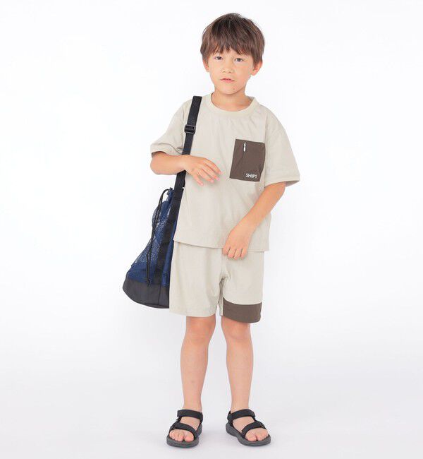 SHIPS KIDS「SHIPS KIDS:100～130cm / 〈UVカット〉ドライ ポケット TEE」|Tシャツ・カットソー|