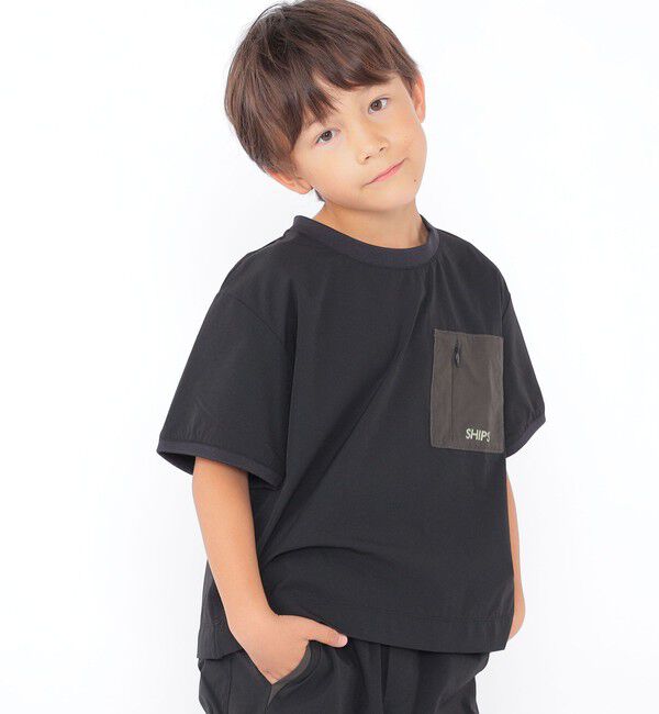 SHIPS KIDS「SHIPS KIDS:100～130cm / 〈UVカット〉ドライ ポケット TEE」|Tシャツ・カットソー|