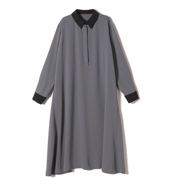 SHIPS for women「〈洗濯機可能〉ライト ダブルクロス バックフリル Aライン ワンピース（セレモニー対応可）」|ワンピース|