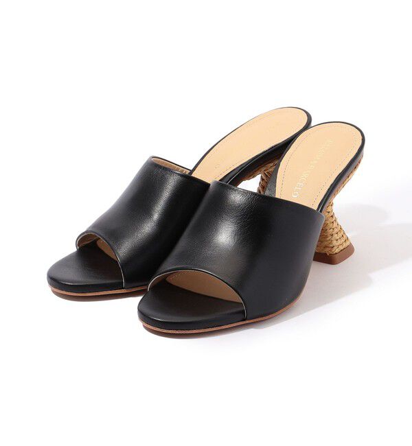 TOMORROWLAND GOODS「PALOMA BARCELO BRIGITE ラフィアヒールミュール」|サンダル|19 ブラック