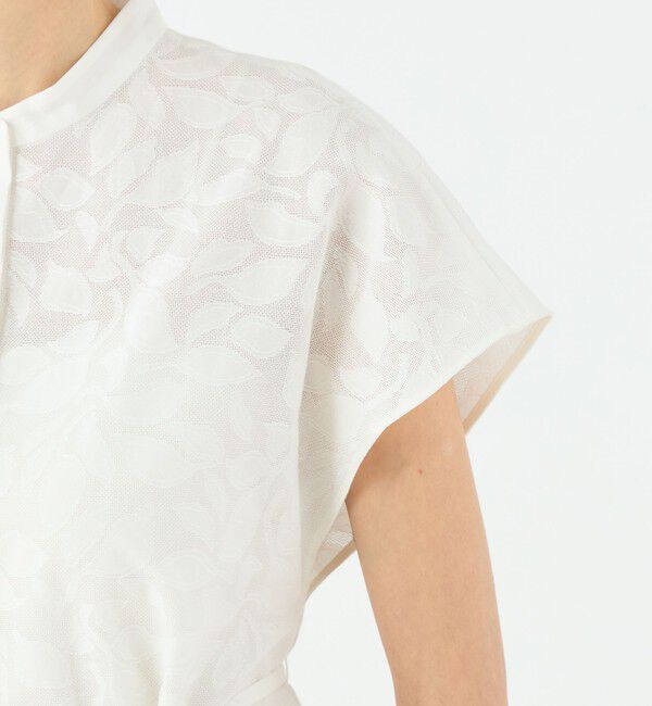 TOMORROWLAND collection「カラミジャカード ワイドショルダークレリックブラウス」|シャツ・ブラウス|