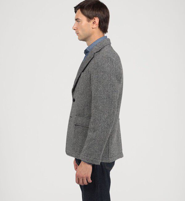 TOMORROWLAND MENS「ブリティッシュウールツイード シングルブレステッド3Bジャケット ZANIERI」|テーラードジャケット|