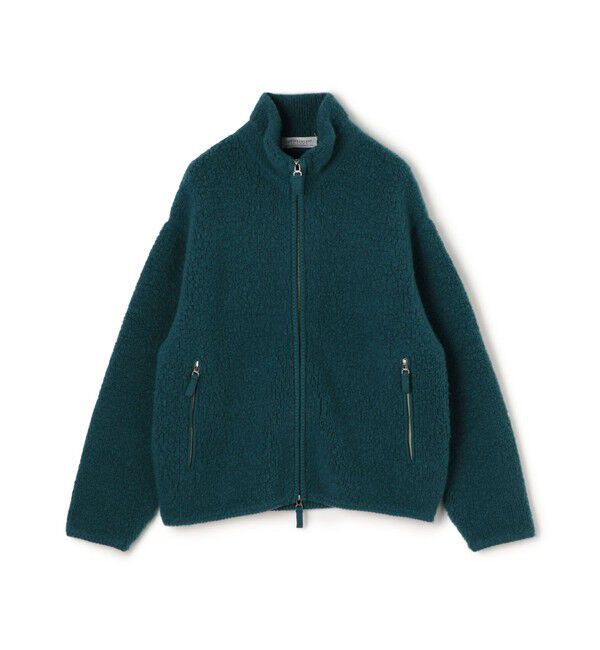 TOMORROWLAND MENS「TOMORROWLAND Tricot ウールカシミヤ パイルニット ジップアップブルゾン」|ニット・セーター|55 グリーン