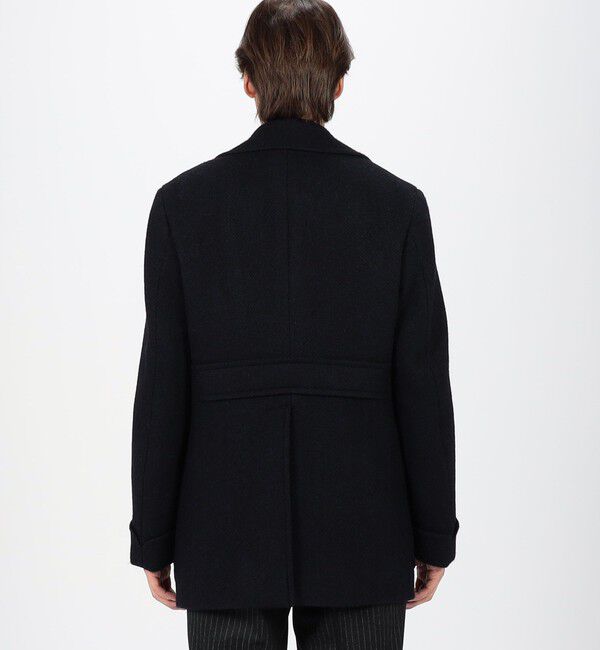 TOMORROWLAND MENS「プレミアムシェットランドウール ショートポロコート」|ピーコート|