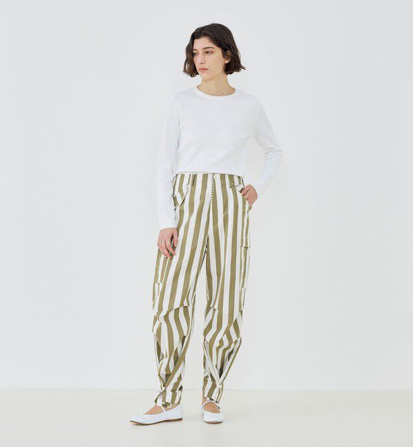 GALERIE VIE「パラソルストライプ フィールドパンツ」|カーゴ|