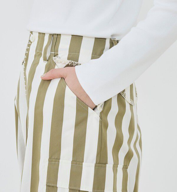 GALERIE VIE「パラソルストライプ フィールドパンツ」|カーゴ|