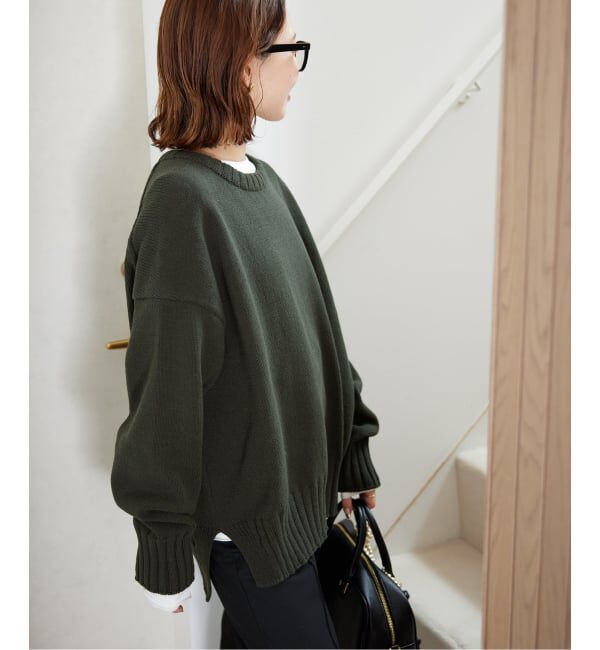 SLOBE IENA「《WEB限定/追加2予約》バルキーコットンプルオーバー」|ニット・セーター|
