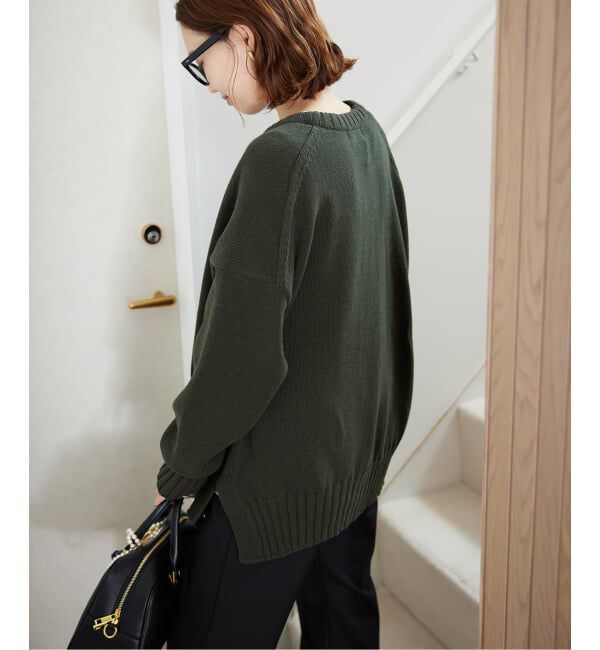 SLOBE IENA「《WEB限定/追加2予約》バルキーコットンプルオーバー」|ニット・セーター|